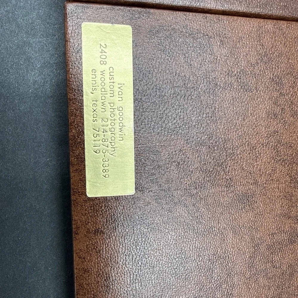 VTG‎ Art By Leather Encore Folio Fold Out Frames Brown Cognac 8 Photographs NIB